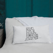 Load image into Gallery viewer, Rhode Island RI State Map Premium Pillow