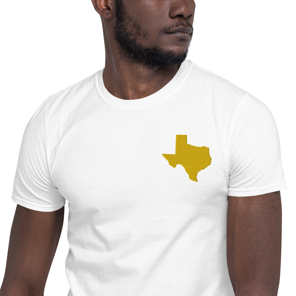 Texas Unisex T-Shirt - Gold Embroidery