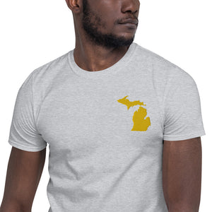 Michigan Unisex T-Shirt - Gold Embroidery
