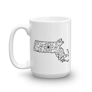 Massachusettes MA Mandala Mug