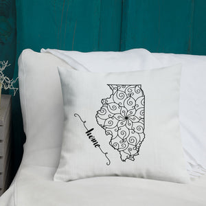 Illinois IL State Map Premium Pillow