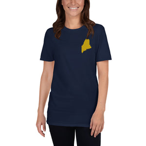 Maine Unisex T-Shirt - Gold Embroidery