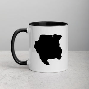 Suriname Map Mug with Color Inside - 11 oz