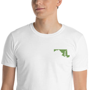 Maryland Unisex T-Shirt - Green Embroidery