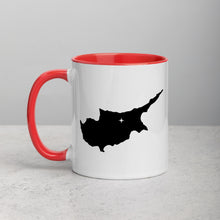 Load image into Gallery viewer, Cyprus Map Coffee Mug with Color Inside - 11 oz