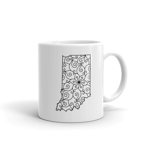 Indiana IN Mandala Mug