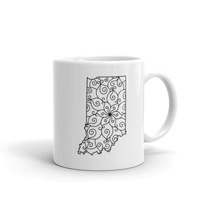Indiana IN Mandala Mug