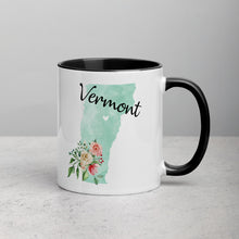 Load image into Gallery viewer, Vermont VT Map Floral Mug - 11 oz