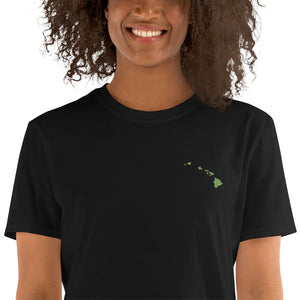 Hawaii Unisex T-Shirt - Green Embroidery