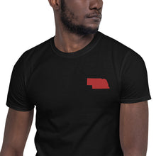 Load image into Gallery viewer, Nebraska Unisex T-Shirt - Red Embroidery