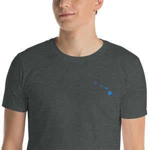 Hawaii Unisex T-Shirt - Blue Embroidery