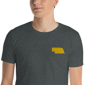 Nebraska Unisex T-Shirt - Gold Embroidery