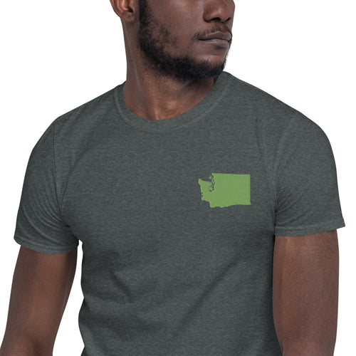 Washington Unisex T-Shirt - Green Embroidery
