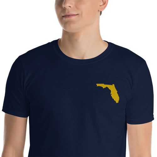Florida Unisex T-Shirt - Gold Embroidery