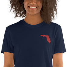 Load image into Gallery viewer, Florida Unisex T-Shirt - Red Embroidery