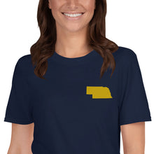 Load image into Gallery viewer, Nebraska Unisex T-Shirt - Gold Embroidery