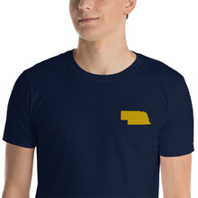 Load image into Gallery viewer, Nebraska Unisex T-Shirt - Gold Embroidery