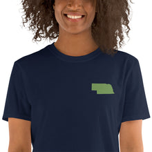 Load image into Gallery viewer, Nebraska Unisex T-Shirt - Green Embroidery