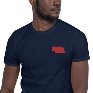 Nebraska Unisex T-Shirt - Red Embroidery