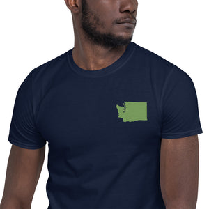 Washington Unisex T-Shirt - Green Embroidery