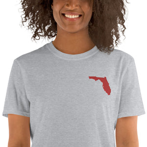 Florida Unisex T-Shirt - Red Embroidery