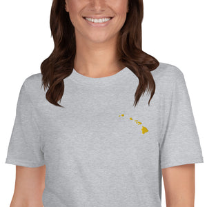 Hawaii Unisex T-Shirt - Gold Embroidery
