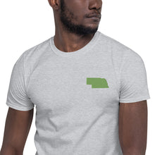 Load image into Gallery viewer, Nebraska Unisex T-Shirt - Green Embroidery