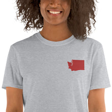 Load image into Gallery viewer, Washington Unisex T-Shirt - Red Embroidery