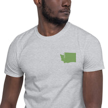 Load image into Gallery viewer, Washington Unisex T-Shirt - Green Embroidery
