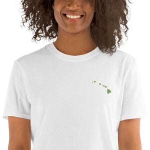Hawaii Unisex T-Shirt - Green Embroidery