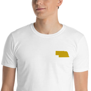 Nebraska Unisex T-Shirt - Gold Embroidery