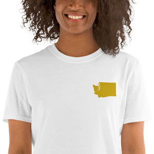 Washington Unisex T-Shirt - Gold Embroidery