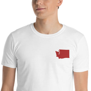 Washington Unisex T-Shirt - Red Embroidery