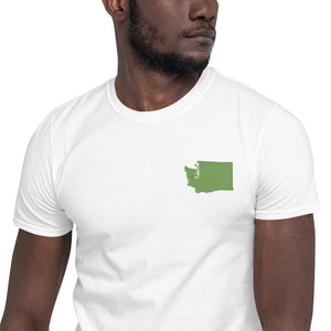 Washington Unisex T-Shirt - Green Embroidery